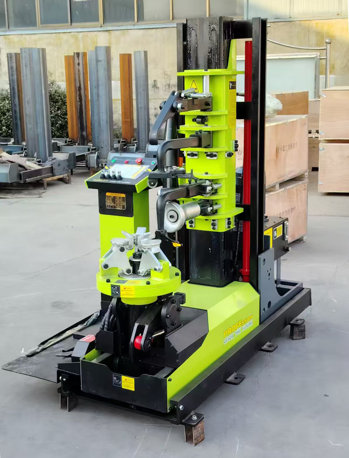 máy ra vào lốp xe tải lưu động