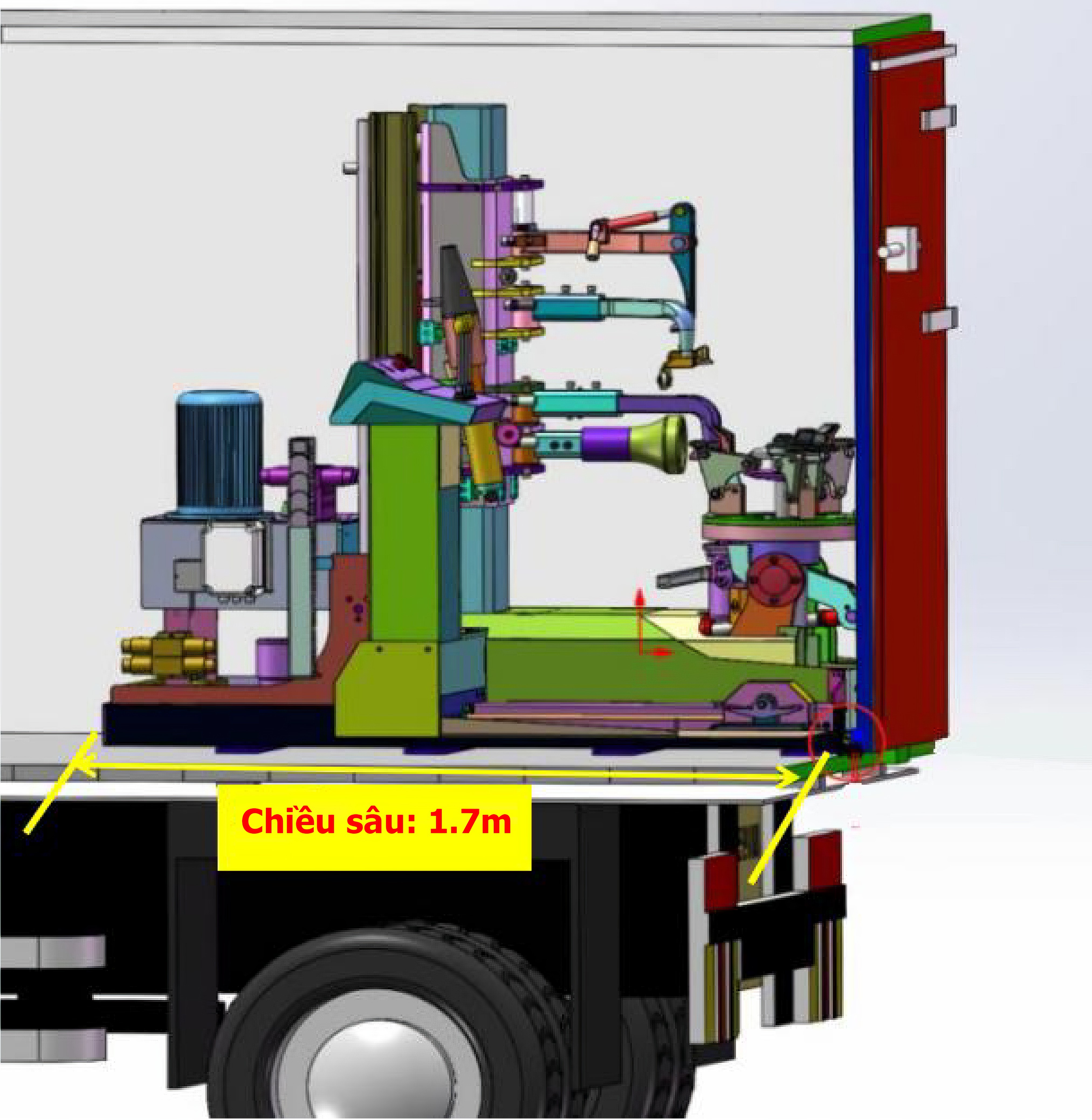 máy ra vào lốp xe tải lưu động