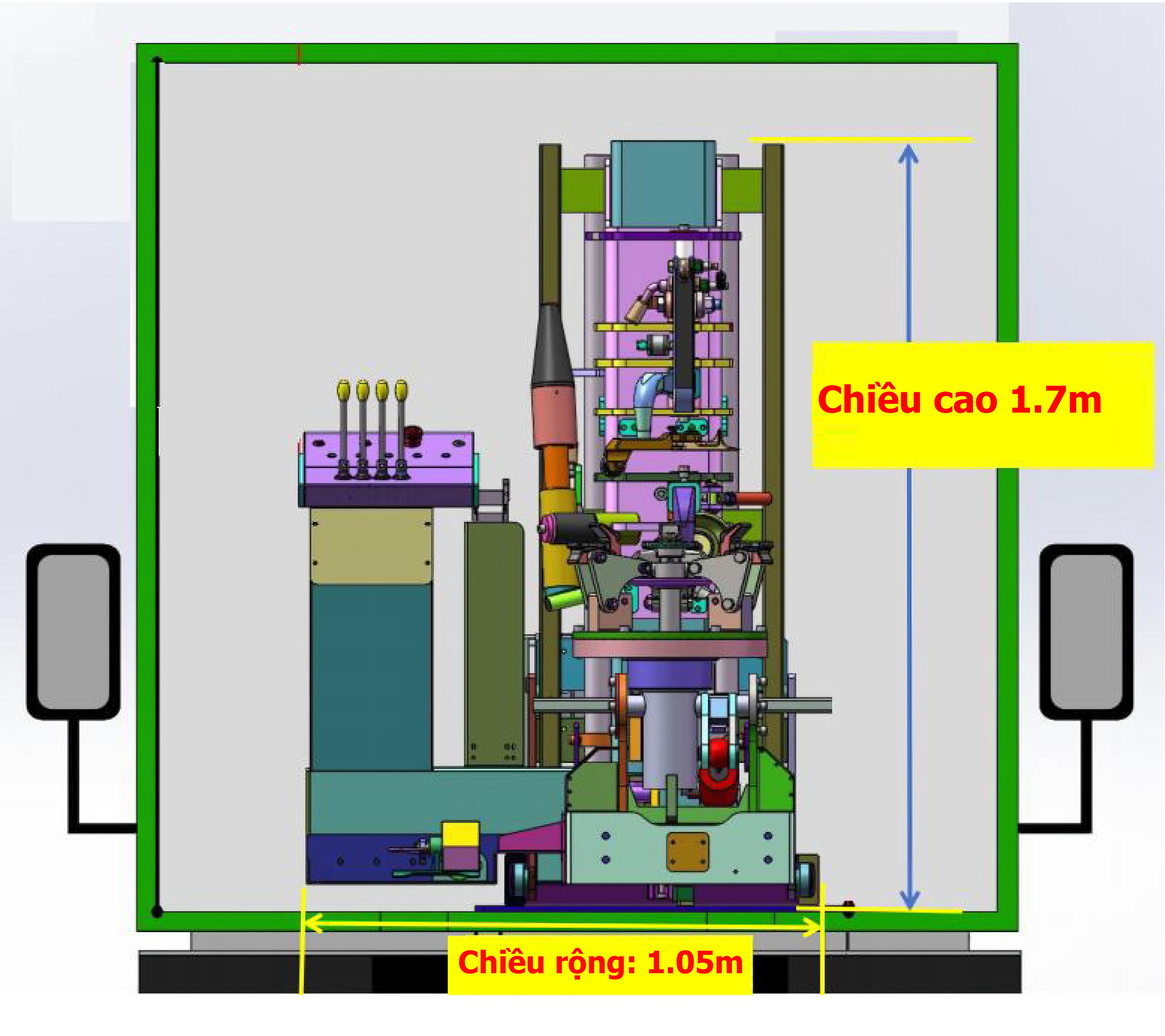 máy ra vào lốp xe tải lưu động